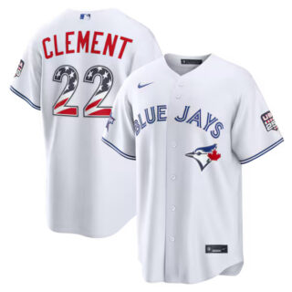 2026 All-Star Edition Stars & Stripes Toronto Blue Jays #28 Ernie Clement White Stadium Jersey