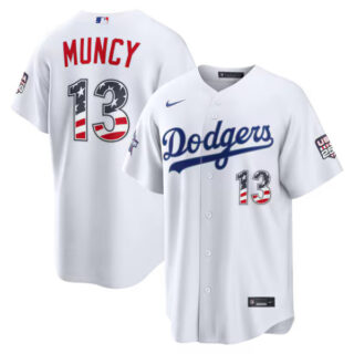 2026 All-Star Edition Stars & Stripes Los Angeles Dodgers #13 Max Muncy White Stadium Jersey