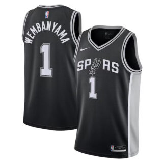 Youth Victor Wembanyama San Antonio Spurs #1 Swingman Jersey - Icon Edition - Black