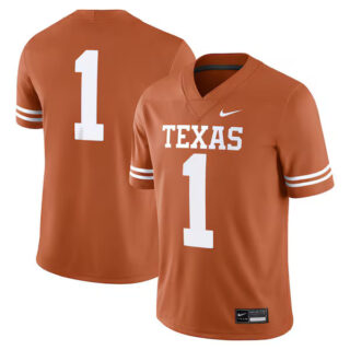 Men's #1 Texas Longhorns Game Jersey - Texas Orange