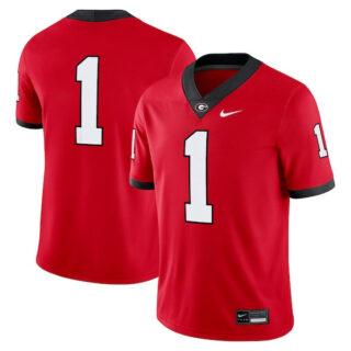 Men's #1 Georgia Bulldogs Game Jersey - Red
