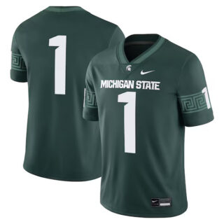 Men's #1 Michigan State Spartans Game Jersey - Green