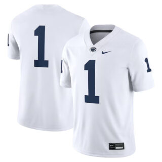 Men's #1 Penn State Nittany Lions Game Jersey - White