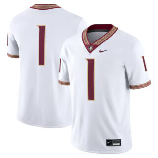 Men's #1 Florida State Seminoles Game Jersey - White