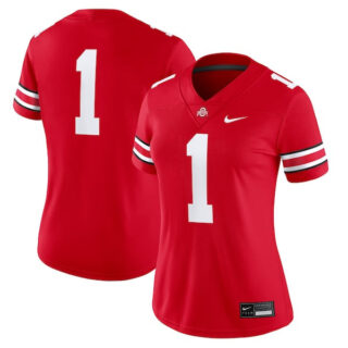 Women's #1 Ohio State Buckeyes Game Jersey - Scarlet