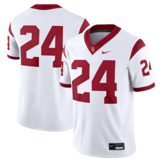Men's #24 USC Trojans Game Jersey - White