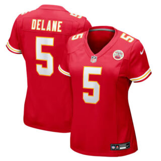 Women's Mansoor Delane Kansas City Chiefs #5 Game Jersey - Red