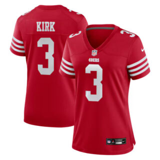 Women's Christian Kirk San Francisco 49ers #3 Team Game Jersey - Scarlet