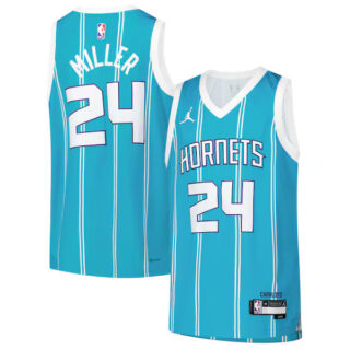 Youth Brandon Miller Charlotte Hornets #24 Swingman Jersey - Icon Edition - Teal