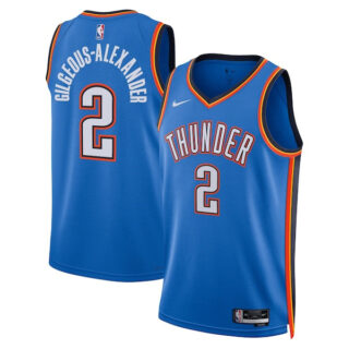 Women's Shai Gilgeous-Alexander Oklahoma City Thunder #2 Badge Swingman Replica Jersey - Icon Edition - Blue