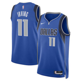 Women's Kyrie Irving Dallas Mavericks #11 Badge Swingman Replica Jersey - Icon Edition - Blue