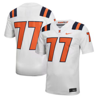 Men's #77 Illinois Fighting Illini Untouchable Football Jersey C White