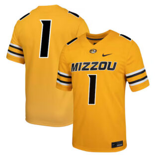 Men's #1 Missouri Tigers Alternate Game Jersey - Gold