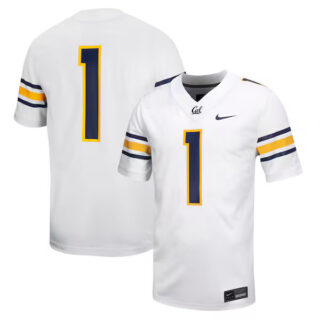 Men's #1 Cal Bears Untouchable Football Jersey C White