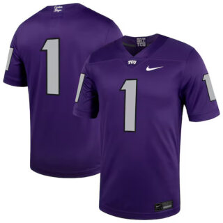 Men's #1 TCU Horned Frogs Untouchable Football Jersey C Purple