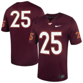 Men's #25 Virginia Tech Hokies Untouchable Football Jersey C Maroon