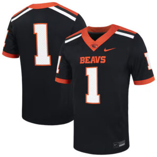 Men's #1 Oregon State Beavers Untouchable Football Jersey C Black