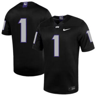 Men's #1 TCU Horned Frogs Untouchable Football Jersey C Black