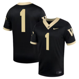 Men's #1 Wake Forest Demon Deacons Untouchable Football Jersey C Black