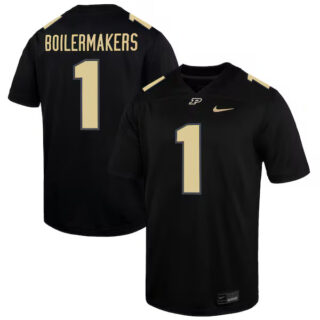 Men's #1 Purdue Boilermakers Alternate Game Jersey - Black