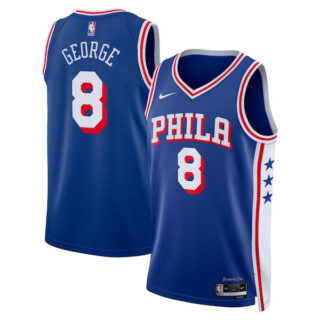 Women's Paul George Philadelphia 76ers #8 2024 Offseason Addition Swingman Jersey - Royal