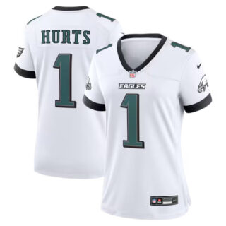 Women's Jalen Hurts Philadelphia Eagles #1 Game Jersey - White
