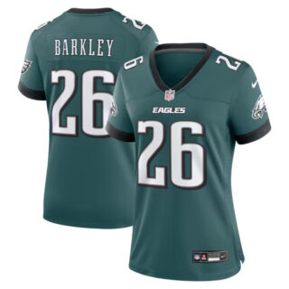 Women's Saquon Barkley Philadelphia Eagles #26 Team Game Jersey - Midnight Green