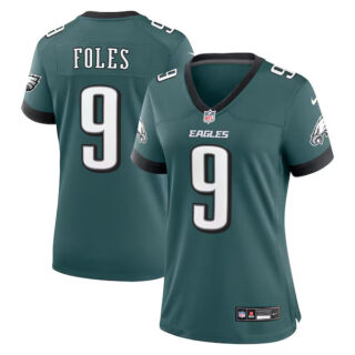 Women's Nick Foles Philadelphia Eagles #9 Team Retired Player Game Jersey - Midnight Green