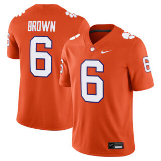 Men's Tyler Brown Clemson Tigers NIL Football Game Jersey - Orange