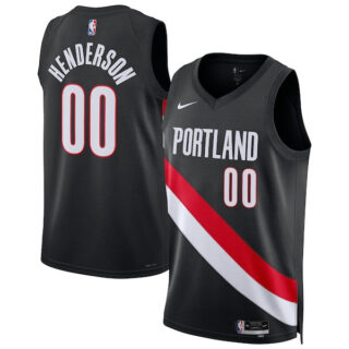 Women's Scoot Henderson Portland Trail Blazers #00 Swingman Jersey - Icon Edition - Black