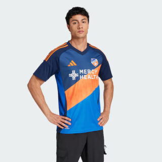 Men's FC Cincinnati adidas 2025 Orange and Blue Legacy Kit Jersey - Blue