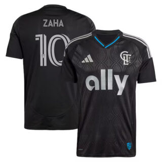 Men's Wilfried Zaha Charlotte FC #10 adidas 2025 Fortress Kit Player Jersey - Black