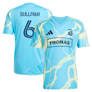 Men's Cavan Sullivan Philadelphia Union #6 adidas 2025 The Voltage Kit Player Jersey - Blue