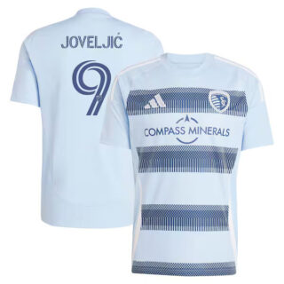 Men's Dejan Joveljic Sporting Kansas City #9 adidas 2025 One KC Player Jersey - Light Blue