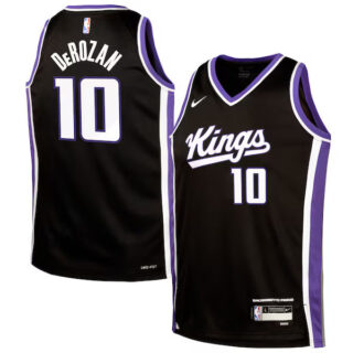 Youth DeMar DeRozan Sacramento Kings #10 Swingman Jersey - Icon Edition - Black
