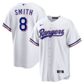 Josh Smith Texas Rangers #8 Home Jersey - White