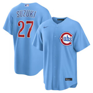 Seiya Suzuki Chicago Cubs #27 Alternate Jersey - Light Blue