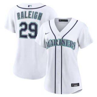 Women's Cal Raleigh Seattle Mariners #29 Home Jersey - White