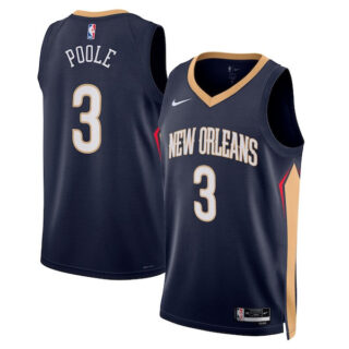 Women's Jordan Poole New Orleans Pelicans #3 Swingman Jersey - Navy - Icon Edition