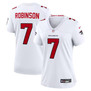 Women's Bijan Robinson Atlanta Falcons #7 Game Jersey - White