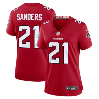 Women's Deion Sanders Atlanta Falcons #21 Retired Player Game Jersey - Red