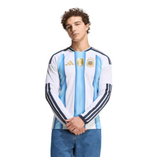 Men's Argentina National Team adidas 2026 Home Long Sleeve Jersey - White