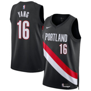 Women's Yang Hansen Portland Trail Blazers #16 Swingman Jersey - Icon Edition - Black