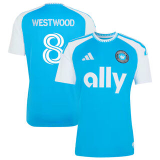 Men's Ashley Westwood Charlotte FC #8 adidas 2026 Carolina Kit: Crowns Up Jersey - Blue
