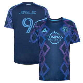 Men's Dejan Joveljic Sporting Kansas City #9 adidas 2026 The 18th & Vine Kit Jersey Blue