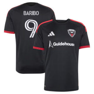 Men's Tai Baribo D.C. United #9 adidas 2026 Black-and-Red Kit Jersey - Black