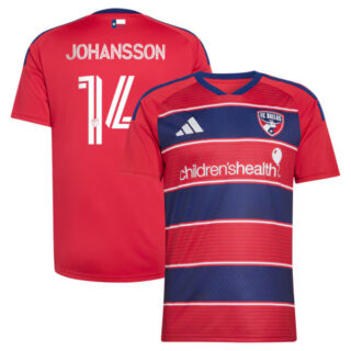 Men's Herman Johansson FC Dallas #2 adidas 2026 DNA Kit Jersey Red