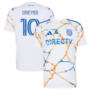 Men's Anders Dreyer San Diego FC #10 adidas 2026 Unprecedented Unity Kit Jersey - White