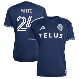 Men's Brian White Vancouver Whitecaps FC #24 adidas 2026 The Coastal Jersey Jersey Blue