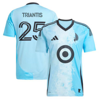 Men's Nectarios Triantis Minnesota United FC #6 adidas 2025 CONVERGENCE Jersey - Blue